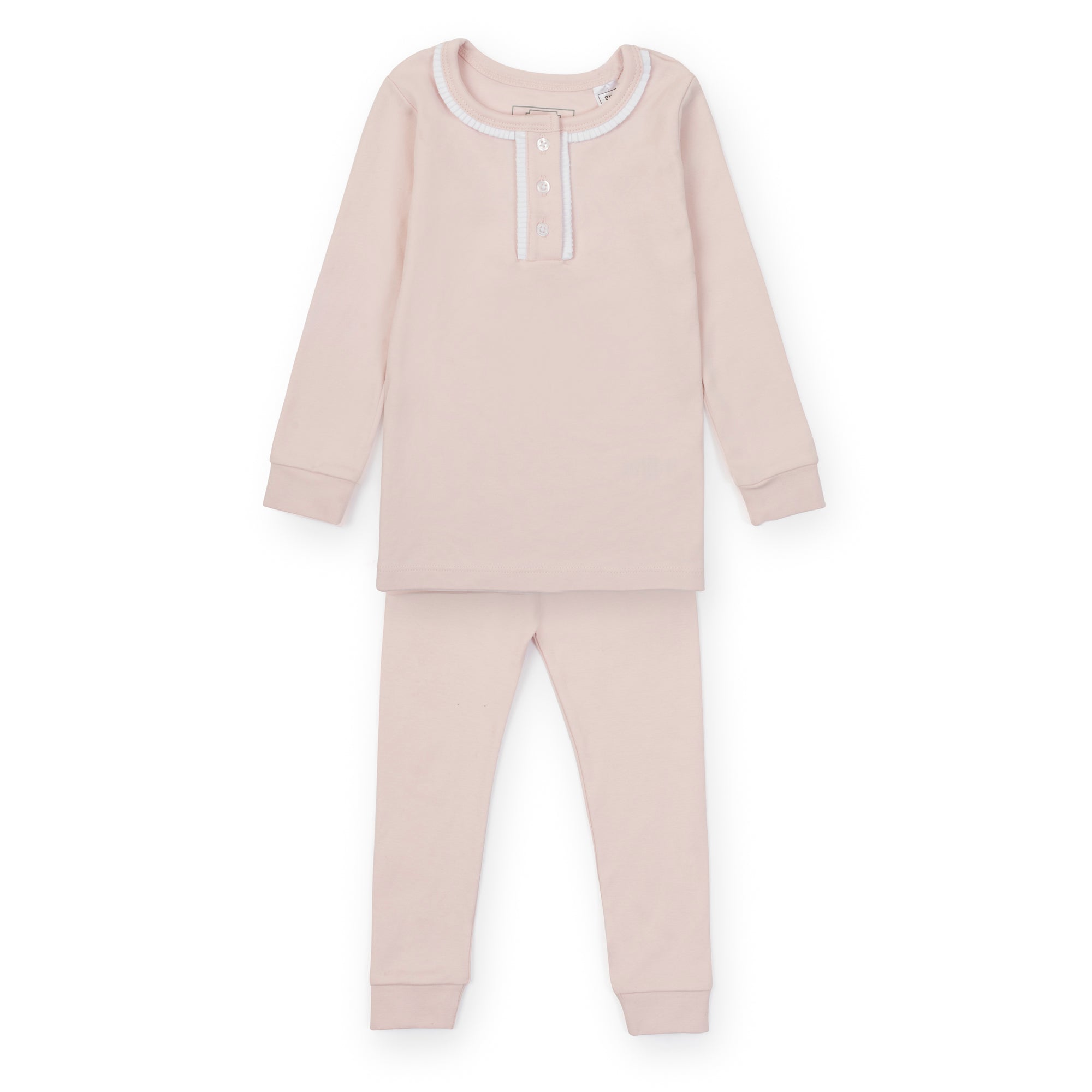 Alden Girls' Pima Cotton Pajama Pant Set - Light Pink