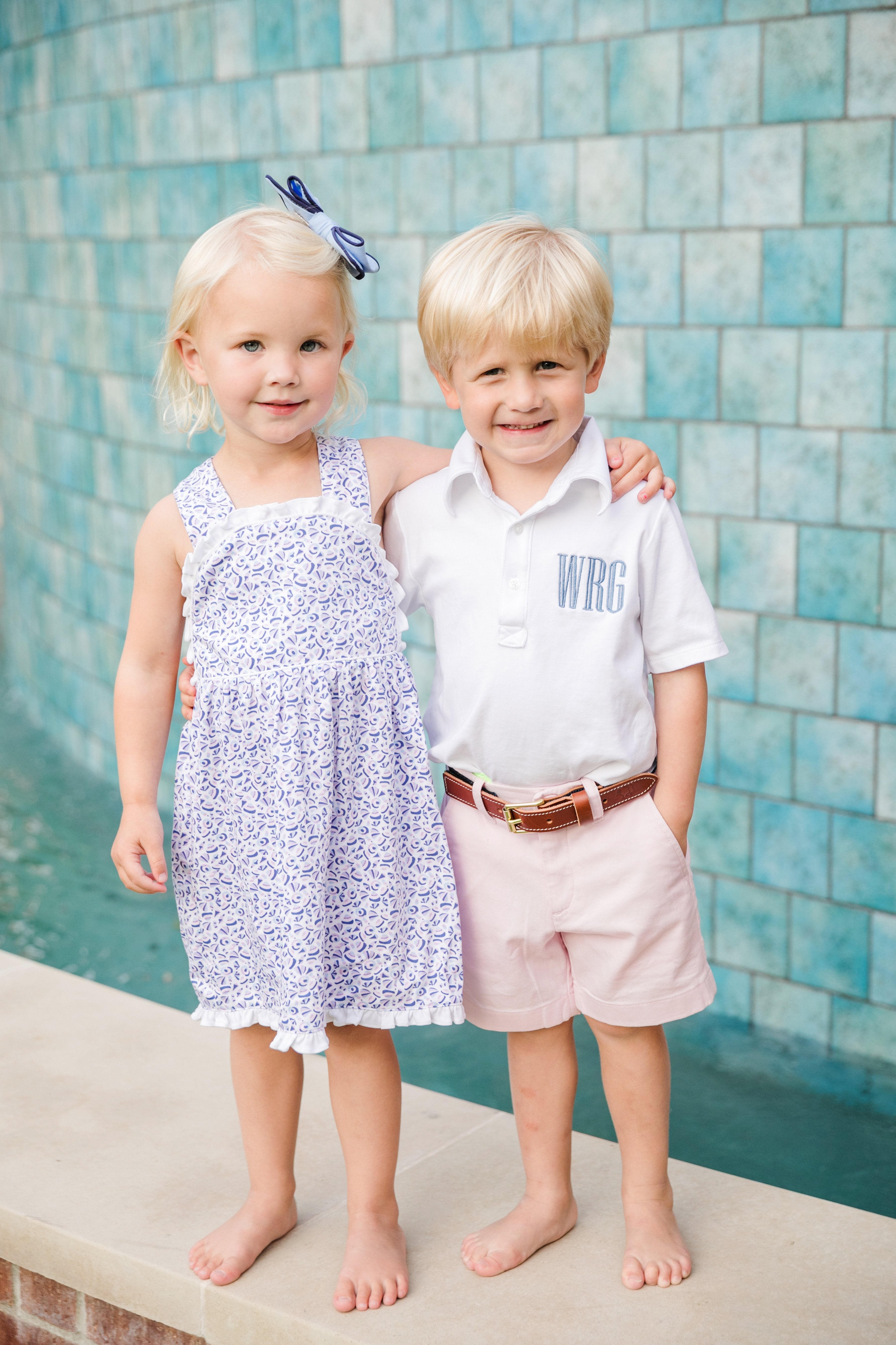 Griffin Boys' Pima Cotton Polo Golf Shirt - White