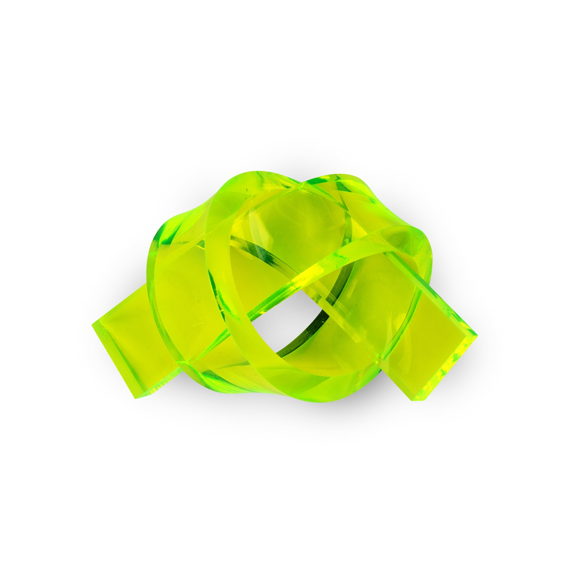 Decorative Acrylic Love Knot - Fluorescent Green