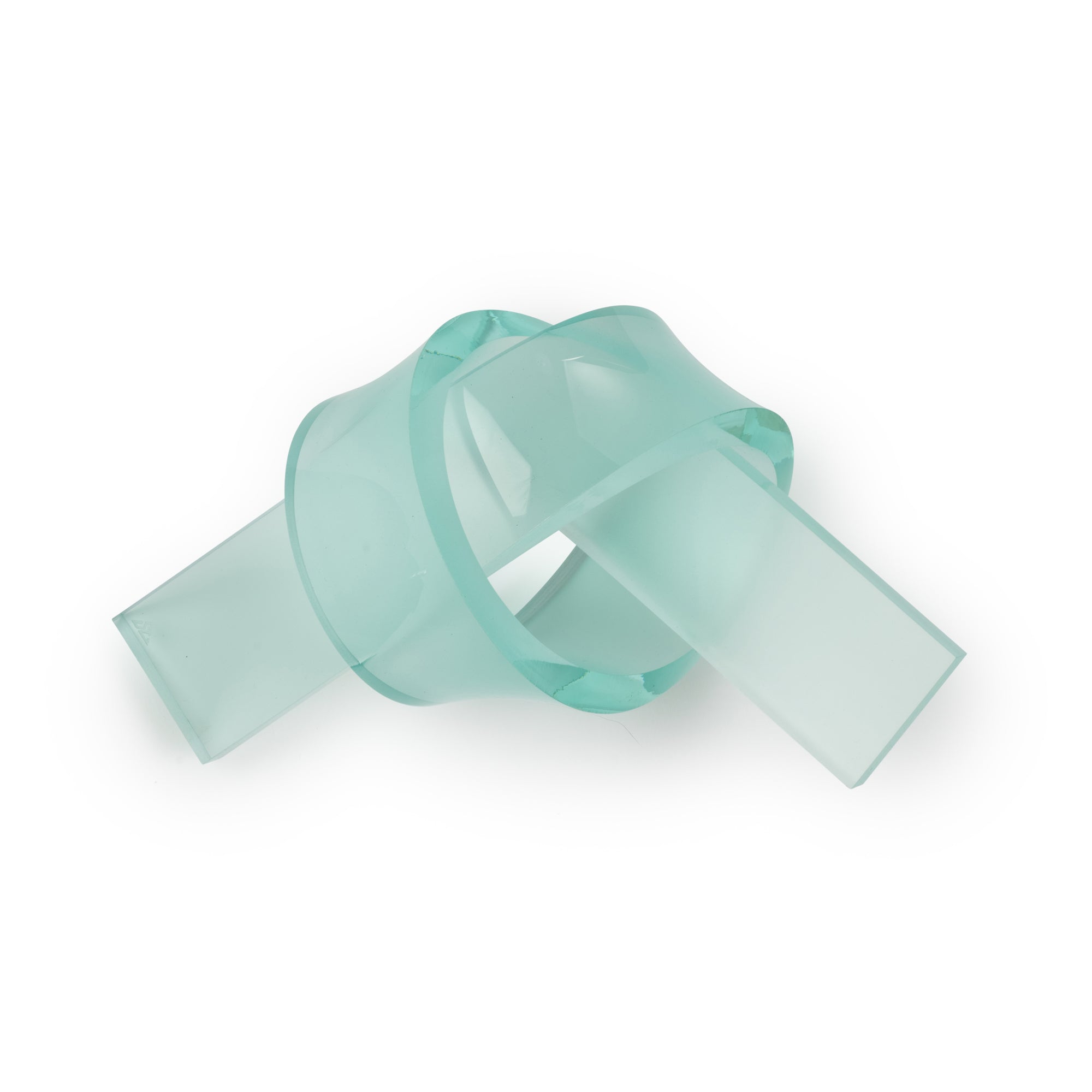 Decorative Acrylic Love Knot - Frosted Glass Green