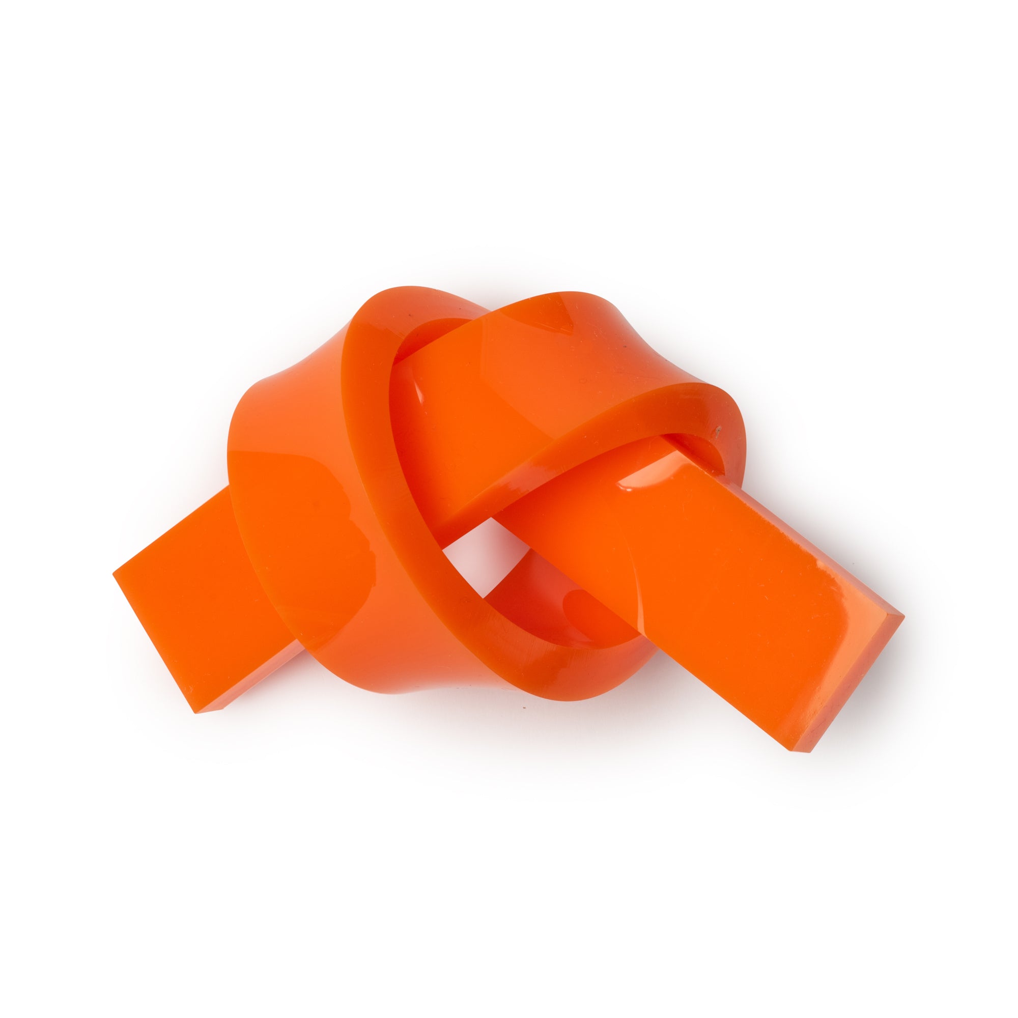 Decorative Acrylic Love Knot - Solid Orange